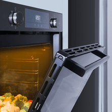 Bolero Hexa M226000 Vidro Preto Forno Multifunções Integrado com 72L de capacidade, 7 funções, Grelhador, Descongelar, Auxiliar de Vapor, 2800W.