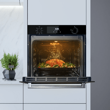 Bolero Hexa M226000 Vidro Preto Forno Multifunções Integrado com 72L de capacidade, 7 funções, Grelhador, Descongelar, Auxiliar de Vapor, 2800W.