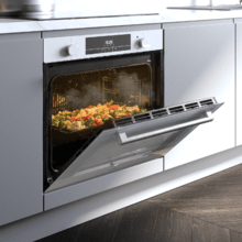 Bolero Hexa M226000 Vidro Branco Forno Multifunções Integrado com 72L de capacidade, 7 funções, Grelhador, Descongelar, Auxiliar de Vapor, 2800W.