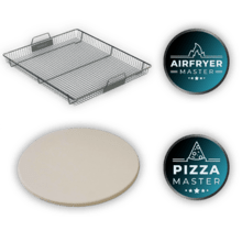 Bolero Hexa AF316000 Inox A Forno de encastre AirFryer Inox de 72 L de capacidade, 11 funções com Airfryer Master, Pizza Master, Steam Assist, Steam EasyClean, Cozedura 3D, Classe A.