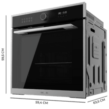 Bolero Hexa AF316000 Edge A Forno a incasso Airfryer Edge da 81 l di capacità, 11 funzioni ed Airfryer Master, Pizza Master, Steam Asisst, Steam EasyClean e 3D Cooking, classe A.
