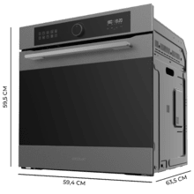 Bolero Hexa AF316000 Matt A Forno a incasso Airfryer Matt da 81 l di capacità, 11 funzioni ed Airfryer Master, Pizza Master, Steam Asisst, Steam EasyClean e 3D Cooking, classe A.