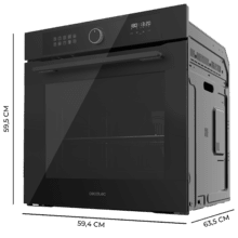 Bolero Hexa AF316000 Glass Black  A Horno integrable Airfryer Glass Black de 81L de capacidad, 11 funciones con Airfryer Master, Pizza Master, Steam Asisst, Steam EasyClean, 3D cooking, Clase A.