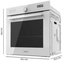 Bolero Hexa AF316000 Glass White A Horno integrable Airfryer de 81L de capacidad, 11 funciones con Airfryer Master, Pizza Master, Steam Asisst, Steam EasyClean, 3D cooking, Clase A.