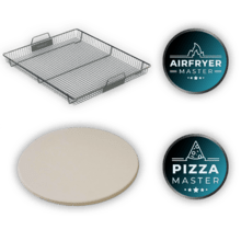 Bolero Hexa P506000 Matt A+ Forno de encastrar Pirolítico Matt de 81 L de capacidade, 11 funções com Airfryer Master, Pizza Master, 3D Cooking, Steam Base X2, Pirólise, Classe A+.