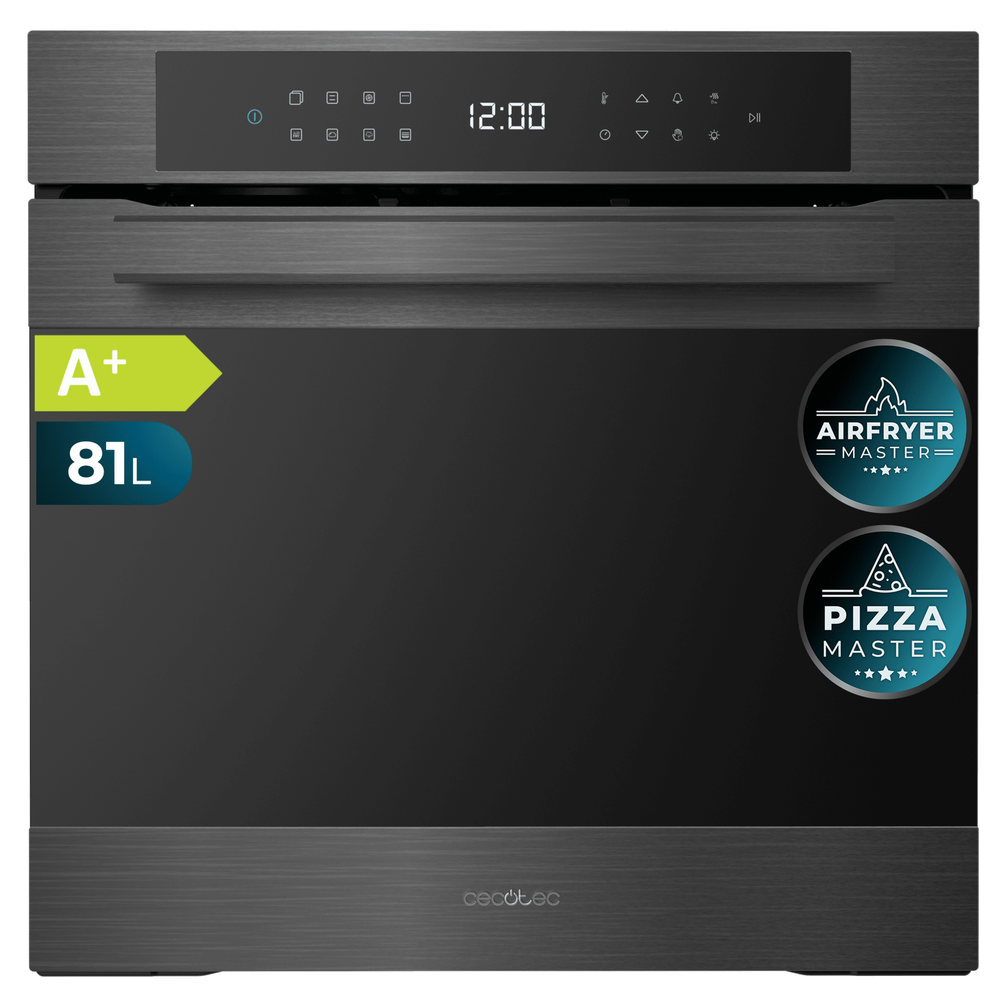 Bolero Hexa P506000 Matt Connected A+ Horno integrable Pirolítico Matt de 81L de capacidad, 11 funciones con Airfryer Master, Pizza Master, 3D Cooking, Steam Base X2, Pirólisis, Clase A+.