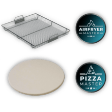Bolero Hexa S606000 Matt TFT A++ Horno integrable a Vapor Edge de 81 L de capacidad con 12 funciones. Incluye tecnologías Steam Master (100% Vapor), Steam Assist, Steam EasyClean, Airfryer Master y Pizza Master. Pantalla TFT de 6,8", Clase A++, guías telescópicas y sonda térmica. Incluye Pizza Stone y Airfryer Basket.
