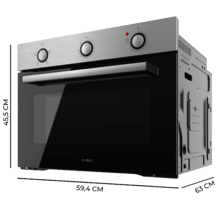 Bolero Hexa C134500 Inox A Integrierter Backofen Bolero Hexa C134500 Inox A 57 L Fassungsvermögen, 4 Funktionen, 2800 W, Einbaubackofen.