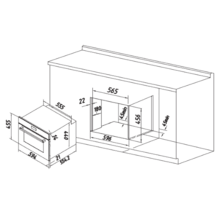 Bolero Hexa M224500 Edge A Forno a incasso con capacità di 53 l, 7 funzioni, Grill, Defrost e Steam Assist, 2600 W.