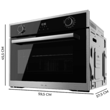 Bolero Hexa M224500 Edge A Forno de encastrar com capacidade para 53 l, 7 funções, Grill, Descongelar, Steam Assist, 2600 W.