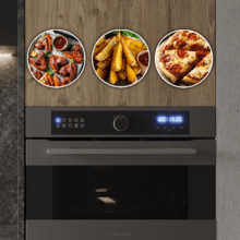 Bolero Hexa AF314500 Matt A Forno de encastre AirFryer Matt de 53 L de capacidade, 11 funções com Airfryer Master, Pizza Master, Steam Assist, Steam EasyClean, Cozedura 3D, Classe A.