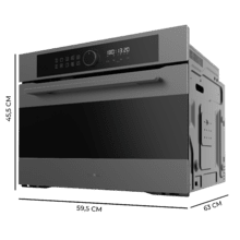 Bolero Hexa AF314500 Matt A Forno a incasso Airfryer Matt da 53 l di capacità, 11 funzioni ed Airfryer Master, Pizza Master, Steam Asisst, Steam EasyClean e 3D Cooking, classe A.