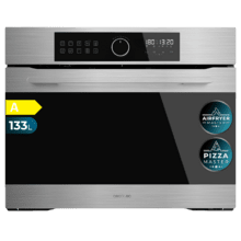 Bolero Hexa AF319000 Inox A Forno de encastre AirFryer Inox de 133 L de capacidade, 11 funções com Airfryer Master, Pizza Master, Steam Asisst, Steam EasyClean, Cozedura 3D, Classe A.