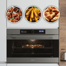 Bolero Hexa AF319000 Inox A Horno integrable Airfryer Inox de 133L de capacidad, 11 funciones con Airfryer Master, Pizza Master, Steam Asisst, Steam EasyClean, 3D cooking, Clase A.