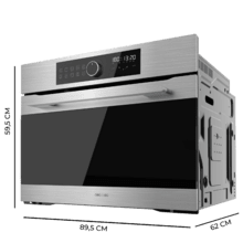 Bolero Hexa AF319000 Inox A Four encastrable Airfryer Inox de 133 L de capacité, 11 fonctions avec Airfryer Master, Pizza Master, Steam Asisst, Steam EasyClean, 3D cooking, Classe A.