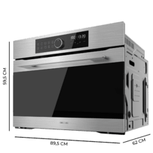 Bolero Hexa AF319000 Inox A Forno a incasso Airfryer Inox da 133 l di capacità, 11 funzioni ed Airfryer Master, Pizza Master, Steam Asisst, Steam EasyClean e 3D Cooking, classe A.