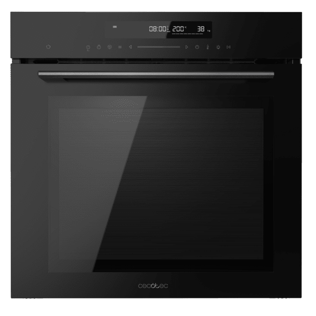 Bolero Hexa SM406000 Glass Black A+ Horno Integrable Multifunción Glass Black Meat Master de 72 l de capacidad, 12 funciones, Pizza Master, Modo Eco y Defrost, Electronic Timer, 2900 W.