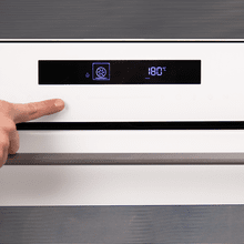 Bolero Hexa SM406000 Glass White A+ Horno Integrable Multifunción Glass White Meat Master de 72 l de capacidad, 12 funciones , Pizza Master, Modo Eco y Defrost, Electronic Timer, 2900 W.