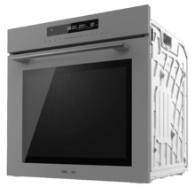 Bolero Hexa SM406000 Vidro Cinza A+ Forno Integrado Vidro Cinza Steak Master Forno Integrado com 72 l de capacidade, 12 funções, Pizza Master, Modo Eco e Descongelamento, Temporizador Eletrônico, 2900 W.