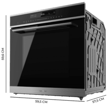 Bolero Hexa MWO706000 Line Horno Integrable Microondas Line de 72L de capacidad, 13 funciones con Modo Pizza, Modo Convección, Modo Descongelación, Electronic Timer, 2880W.