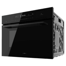 Bolero Hexa MWS704500 Glass Black Forno micro-ondas de encastrar 50 L de capacidade, 20 funções com Full Steam, Modo ECO, Defrost, Steam EasyClean, Temporizador eletrónico, 2880 W.