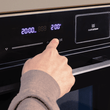 Bolero Hexa MWS704500 Forno a microonde integrato in vetro nero con capacità di 50 litri, 20 funzioni con vapore completo, modalità Eco, scongelamento, vapore EasyClean, timer elettronico, 2880 W.