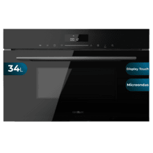 Bolero Hexa MW703800 Glass Black Horno Integrable Microondas Glass Black de 34L de capacidad con función microondas, Modo Grill, Defrost, Auto Menú, Speed cooking, Electronic Timer.