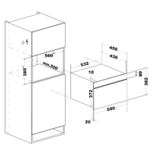 Bolero Hexa MW703800 Glass White Microondas Integrable Glass White de 34L de capacidad con función microondas, Modo Grill, Defrost, Auto Menú, Speed cooking, Electronic Timer.