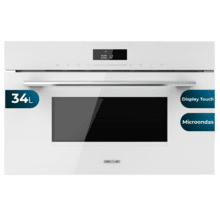 Bolero Hexa MW703800 Glass White Microondas Integrable Glass White de 34L de capacidad con función microondas, Modo Grill, Defrost, Auto Menú, Speed cooking, Electronic Timer.
