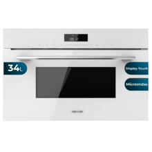 Bolero Hexa MW703800 Glass White Horno Integrable de 34L de capacidad con función microondas, Modo Grill, Defrost, Auto Menú, Speed cooking, Electronic Timer.