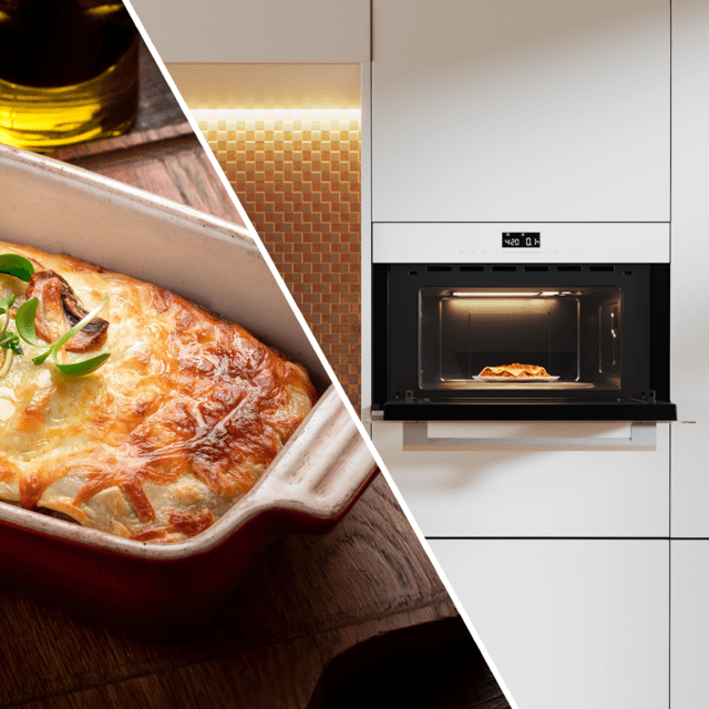 Bolero Hexa MW703800 Glass White Horno Integrable de 34L de capacidad con función microondas, Modo Grill, Defrost, Auto Menú, Speed cooking, Electronic Timer.