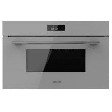 Bolero Hexa MW703800 Glasgrauer integrierter glasgrauer Mikrowellenherd mit 34 l Fassungsvermögen mit Mikrowellenfunktion, Grillmodus, Auftauen, automatischem Menü, Schnellkochen, elektronischem Timer.