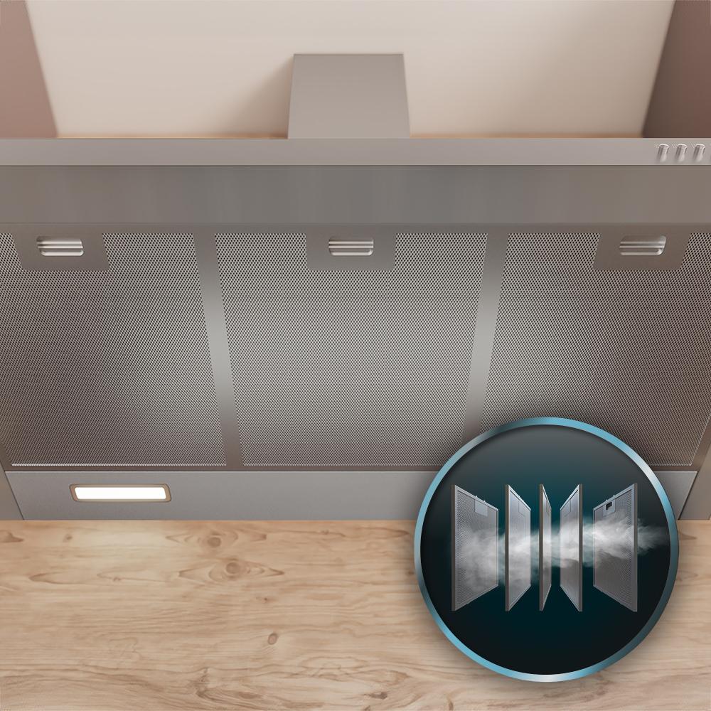 Bolero Flux PM 906500 Inox A Cappa aspirante piramidale Cecotec