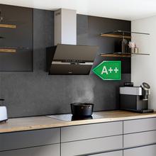 Bolero Flux DT 608010 Glass Black A++ Campana decorativa Bolero Flux DT 608010 Glass Black A++ de 60cm de ancho, acabado frontal vidrio negro, chimenea inox, succión 800m3/h, Motor 210W, Clase A++, control táctil, 3 niveles de potencia, Booster, luz, filtro de carbono, Apertura automática, Hand Movement Control y Delay Function.