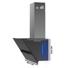 Bolero Flux DT 608010 Glass Black A++ Campana decorativa Bolero Flux DT 608010 Glass Black A++ de 60cm de ancho, acabado frontal vidrio negro, chimenea inox, succión 800m3/h, Motor 210W, Clase A++, control táctil, 3 niveles de potencia, Booster, luz, filtro de carbono, Apertura automática, Hand Movement Control y Delay Function.