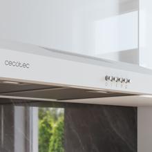 Bolero Flux CM 602200 White B Campana extractora convencional de 60cm de ancho, acabado blanco, potencia succión 220m3/h, Motor 70W, Clase B, control mecánico, 3 niveles de potencia y luz.