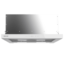 Bolero Flux TLT 605500 Glass White A++ Campana extratora telescópica de 60cm de ancho, acabado frontal vidrio blanco, potencia succión 550m3/h, Motor 70W, Clase A++, control táctil, con filtro de carbono y Hand Movement Control
