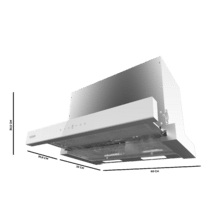 Bolero Flux TLT 605500 Glass White A++ Flux TLT 605500 Glas Schwarz A++ 60cm breite Teleskop-Dunstabzugshaube mit schwarzer Glasfront, Absaugleistung 550m3/h, Motor 70W, Klasse A++, Touch Control, mit Kohlefilter und Hand Movement Control