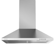 Bolero Flux PM 603500 Inox B Capô piramidal com 60cm de largura, acabamento em aço inox, sucção 350m3/h, Motor 65W, Classe B, controle mecânico, 3 níveis de potência, luz e filtro de carbono.