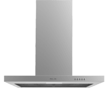 Bolero Flux TM 703500 Inox A Campana T de 70cm de ancho, acabado inox, succión 350m3/h, Motor 70W, Clase A, control mecánico, 3 niveles de potencia, luz y filtro de carbono.