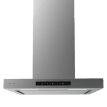 Bolero Flux TT 608000 Slim Glass Black A++ Campana T de 60cm de ancho, acabado inox, succión 800m3/h, Motor 210W, Clase A++, display táctil glass black, 3 niveles de potencia, Booster, luz, filtro de carbono, Hand Movement Control y Delay Function.