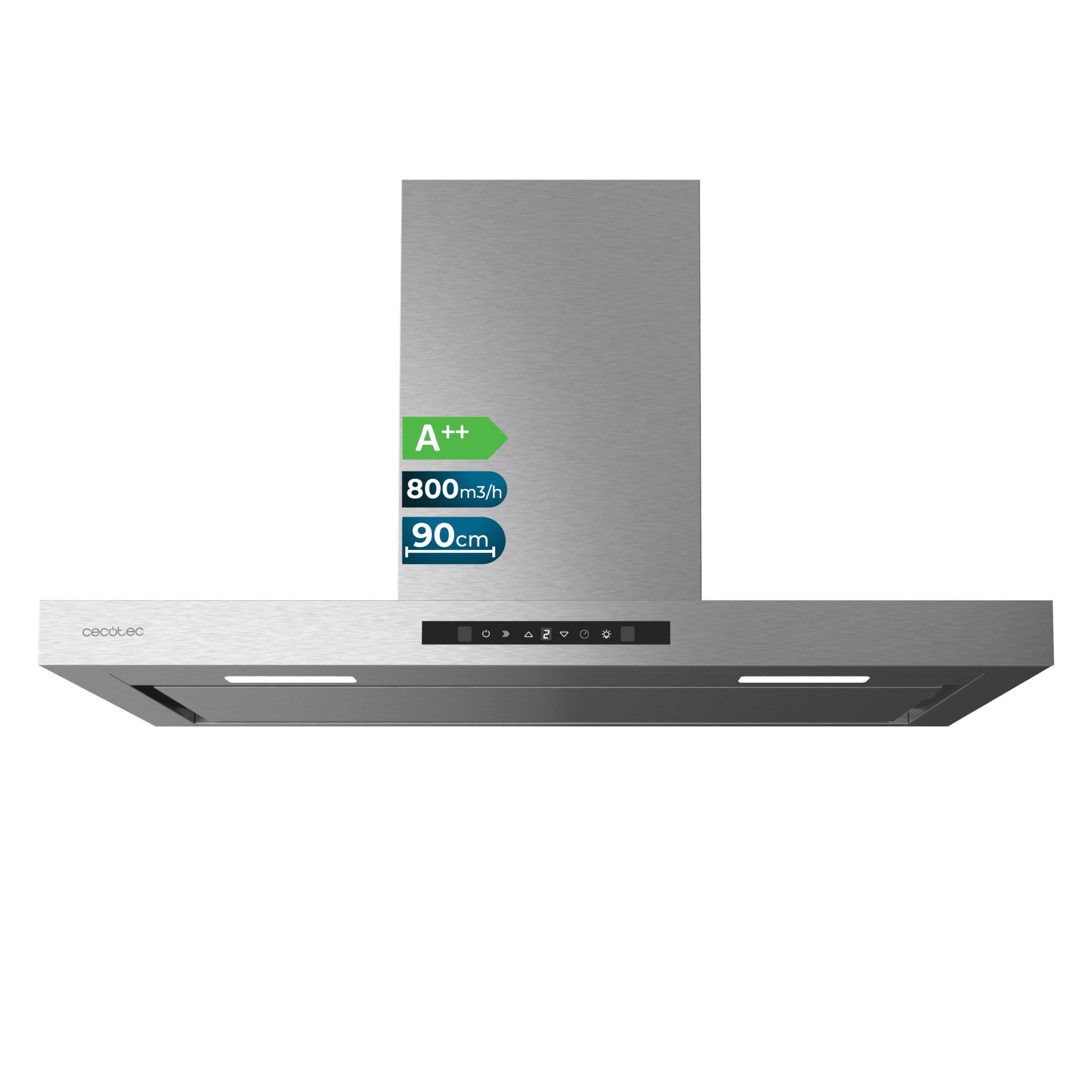 Bolero Flux TT 908000 Slim Glass Black A++ Campana T Bolero Flux TT 908000 Slim Glass Black A++ de 90cm de ancho, acabado inox, succión 800m3/h, Motor 210W, Clase A++, display táctil glass black, 3 niveles de potencia, luz, filtro de carbono, Hand Movement Control y Delay Function.