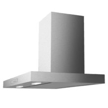 Bolero Flux TT 908000 Slim Glass White A++ Campana T de 90cm de ancho, acabado inox, succión 800m3/h, Motor 210W, Clase A++, display táctil glass white, 3 niveles de potencia, luz, filtro de carbono, Hand Movement Control y Delay Function.