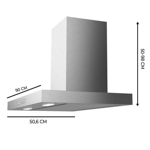 Bolero Flux TT 908000 Slim Glass White A++ Cappa T Bolero Flux TT 908000 Slim Glass White A++ larga 90 cm, finitura inox, potenza di aspirazione di 800 m3/h, motore da 210 W, classe A++, display touch Glass White, 3 livelli di potenza, luce, filtro a carbone attivo, Hand Movement Control e Delay Function.