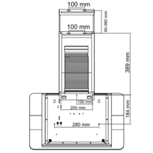 Cappa decorativa Bolero Flux DT 606500 Glass Black A larga 60 cm, finitura frontale in vetro nero, potenza di aspirazione di 650 m3/h, motore da 165 W, classe A, controllo touch, 3 livelli di potenza, Booster, luce, filtro a carbone attivo e Hand Movement Control.