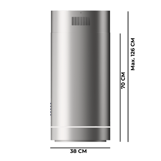388000 Bolero Flux IRE 388000 Inox A++ cloche de l'île ronde Cecotec