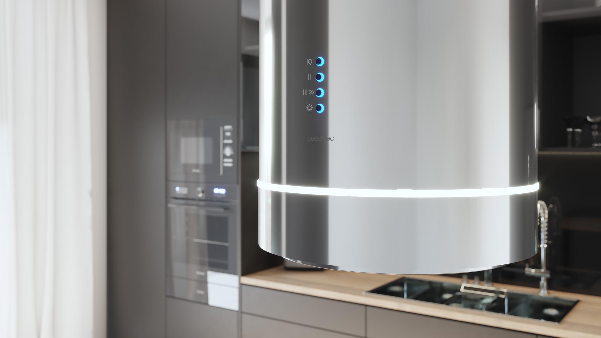 388000 Bolero Flux IRE 388000 Inox A++ Campana isla redonda Cecotec