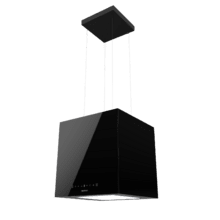 Bolero Flux CCT 448000 Glass Black A++ Hotte carrée suspendue Bolero Flux CCT 448000 Glass Black A++, 44 cm de large, finition en verre noir, aspiration de 800 m3/h, moteur 210 W, classe A++, commande tactile, 3 niveaux de puissance, Booster, lumière, filtre à charbon, Hand Movement Control et Delay Function.