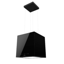 Bolero Flux CCT 448000 Glass Black A++ Bolero Flux CCT 448000 Glass Black A++ capô suspenso quadrado, 44 ​​cm de largura, acabamento em vidro preto, sucção 800m3/h, motor 210W, classe A++, controle de toque, 3 níveis de potência, Booster, luz, filtro de carbono, Controle de movimento manual e função de atraso.