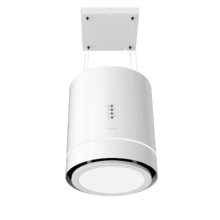 Bolero Flux CRE 448000 White A++ Campana colgante redonda Bolero Flux CRE 448000 White A++ de 38cm de diametro, acabado en blanco, succión 712m3/h, Motor 210W, Clase A++, control electrónico, 3 niveles de potencia, luz, filtro de carbono y Booster Function.